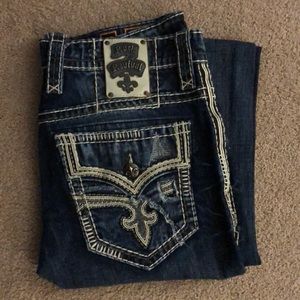 Dark Wash Rock Revival Jeans
